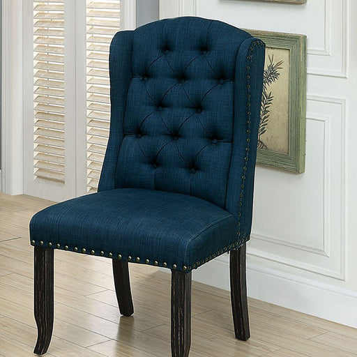 SANIA Antique Black Wingback Chair (2/CTN) - Imperial Furniture (Las Vegas, NV) - Multi Location