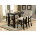Sania 5 Pc Bar Table Set Black - Imperial Furniture (Las Vegas, NV) - Multi Location