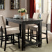 Sania 5 Pc Counter Ht Table Set Black - Imperial Furniture (Las Vegas, NV) - Multi Location