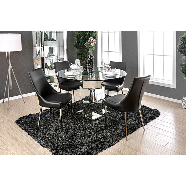 Izzy 5 Pc Dining Table Set (Black Chairs) - Imperial Furniture (Las Vegas, NV) - Multi Location