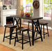 Lainey Weathered Medium Oak/Black Counter Ht. Table - Imperial Furniture (Las Vegas, NV) - Multi Location