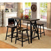 Lainey Weathered Medium Oak/Black Counter Ht. Table - Imperial Furniture (Las Vegas, NV) - Multi Location