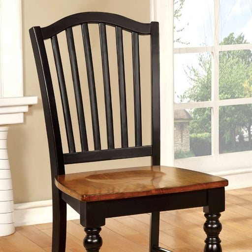 MAYVILLE Black/Antique Oak Side Chair (2/CTN) - Imperial Furniture (Las Vegas, NV) - Multi Location
