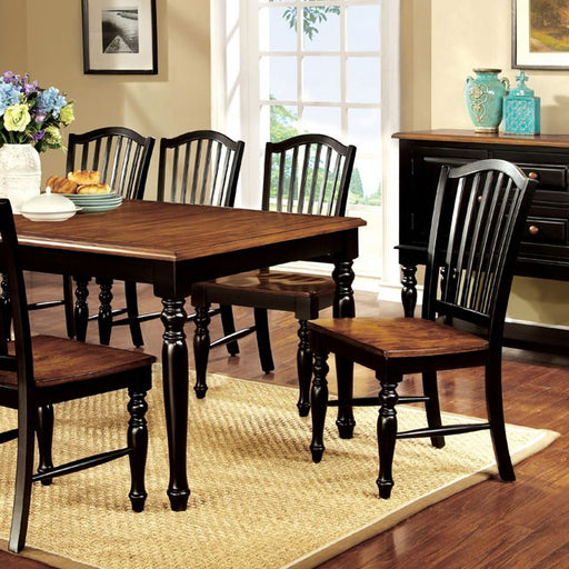MAYVILLE Black/Antique Oak Dining Table w/ 1x18 Leaf - Imperial Furniture (Las Vegas, NV) - Multi Location