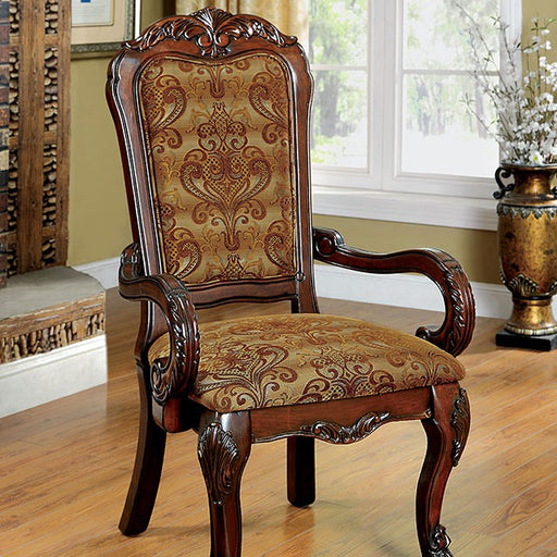 MEDIEVE Cherry Arm Chair, Cherry (2/CTN) - Imperial Furniture (Las Vegas, NV) - Multi Location
