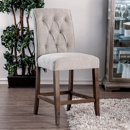 Sania III Beige/Rustic Oak Counter Ht. Chair (2/CTN) - Imperial Furniture (Las Vegas, NV) - Multi Location