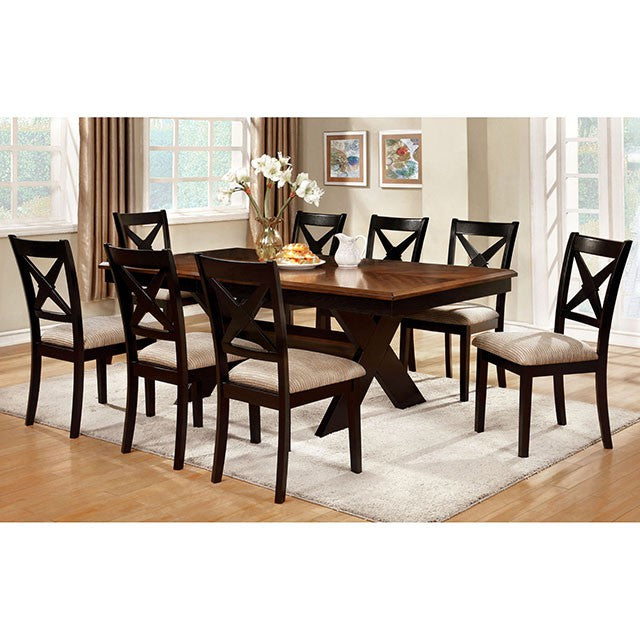 Liberta Dark Oak/Black Dining Table - Imperial Furniture (Las Vegas, NV) - Multi Location