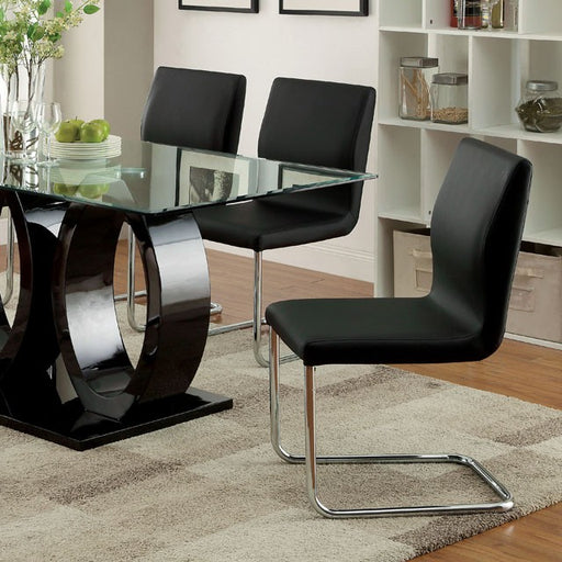 Lodia 7 Pc Dining Table Set Black - Imperial Furniture (Las Vegas, NV) - Multi Location
