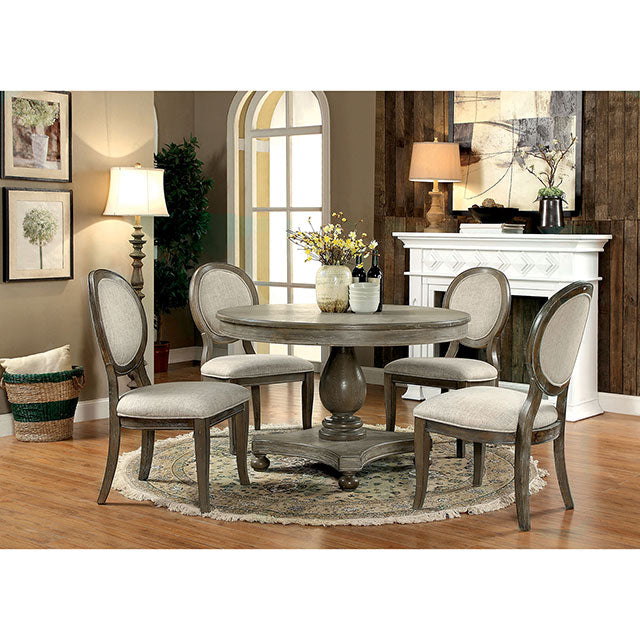 Kathryn Rustic Dark Oak/Beige Side Chair (2/CTN) - Imperial Furniture (Las Vegas, NV) - Multi Location