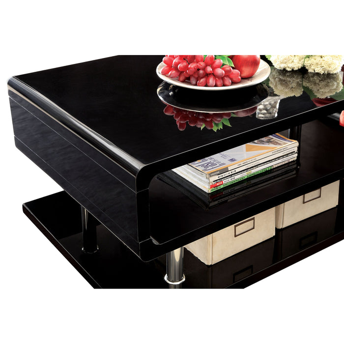 Ninove Black/Chrome End Table - Imperial Furniture (Las Vegas, NV) - Multi Location