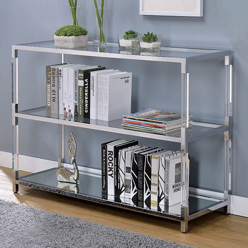 Ludvig Chrome/Clear Sofa Table - Imperial Furniture (Las Vegas, NV) - Multi Location
