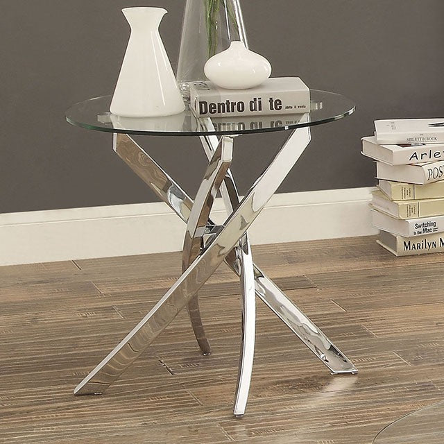 LAILA Chrome End Table - Imperial Furniture (Las Vegas, NV) - Multi Location