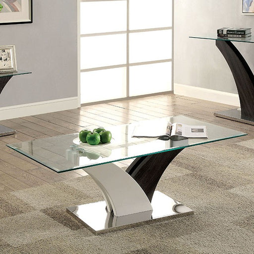 SLOANE White/Dark Gray/Chrome Coffee Table - Imperial Furniture (Las Vegas, NV) - Multi Location
