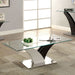 SLOANE White/Dark Gray/Chrome Coffee Table - Imperial Furniture (Las Vegas, NV) - Multi Location
