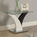 SLOANE White/Dark Gray/Chrome End Table - Imperial Furniture (Las Vegas, NV) - Multi Location