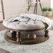 Mika Antique Oak Coffee Table w/ Cushion Top - Imperial Furniture (Las Vegas, NV) - Multi Location