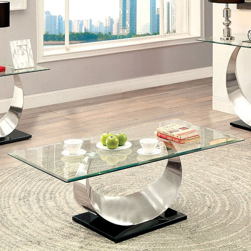 ORLA II Satin Plated/Black Coffee Table - Imperial Furniture (Las Vegas, NV) - Multi Location