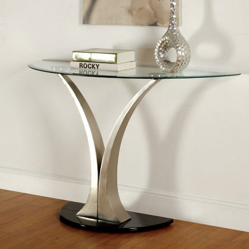 VALO Satin Plated/Black Sofa Table - Imperial Furniture (Las Vegas, NV) - Multi Location