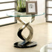 NOVA Satin Plated/Black End Table - Imperial Furniture (Las Vegas, NV) - Multi Location