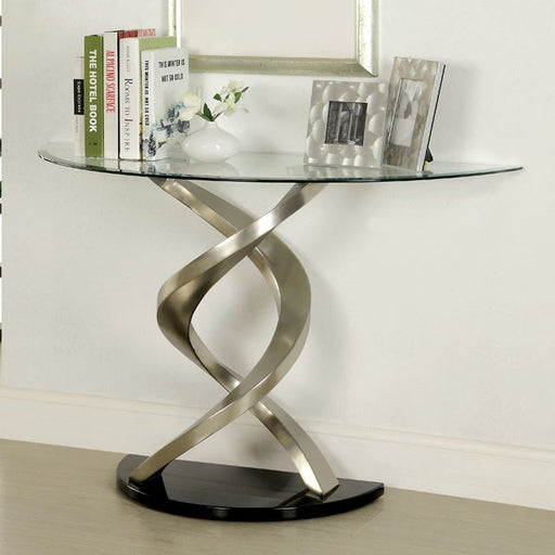 NOVA Satin Plated/Black Sofa Table - Imperial Furniture (Las Vegas, NV) - Multi Location