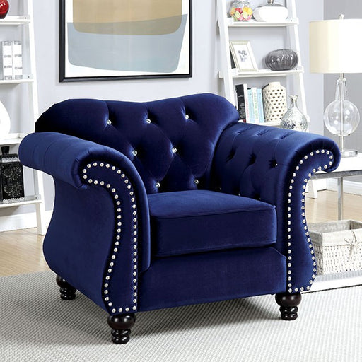 Jolanda Chair Blue & Grey - Imperial Furniture (Las Vegas, NV) - Multi Location