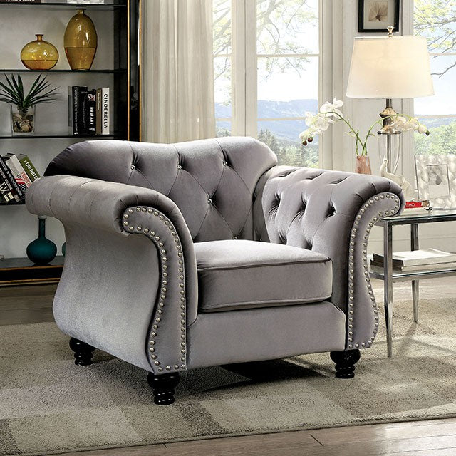 Jolanda Chair Blue & Grey - Imperial Furniture (Las Vegas, NV) - Multi Location