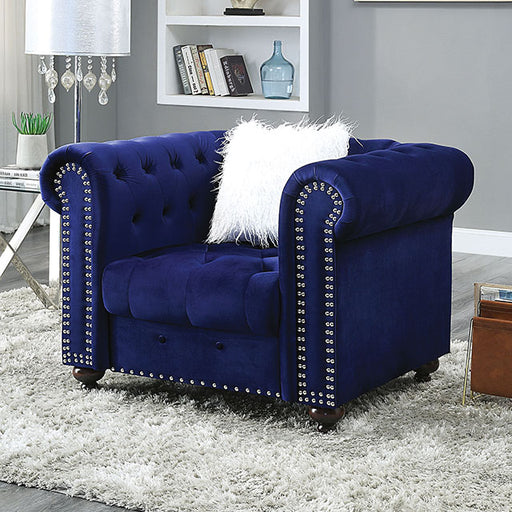 Giacomo Chair Black & Blue - Imperial Furniture (Las Vegas, NV) - Multi Location