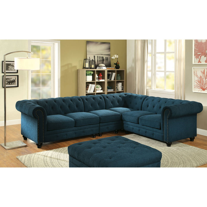 Stanford Armless Chair Teal - Imperial Furniture (Las Vegas, NV) - Multi Location
