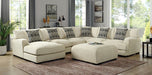 Kaylee U-Sectional w/ Left Chaise + Ottoman Beige - Imperial Furniture (Las Vegas, NV) - Multi Location