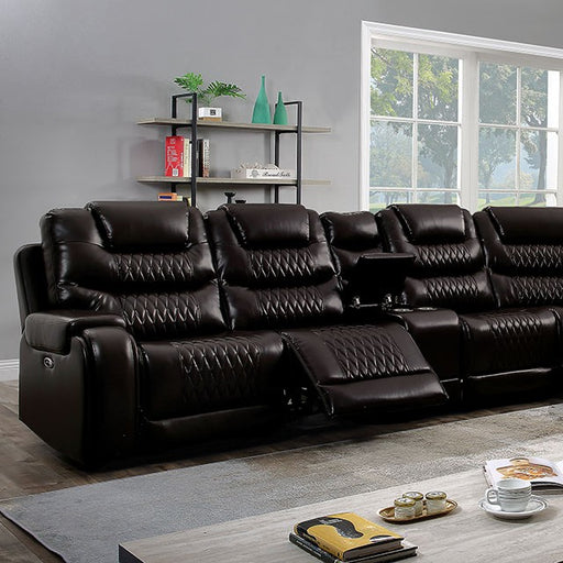 Mariah Power Sectional w/ Recliner Brown - Imperial Furniture (Las Vegas, NV) - Multi Location