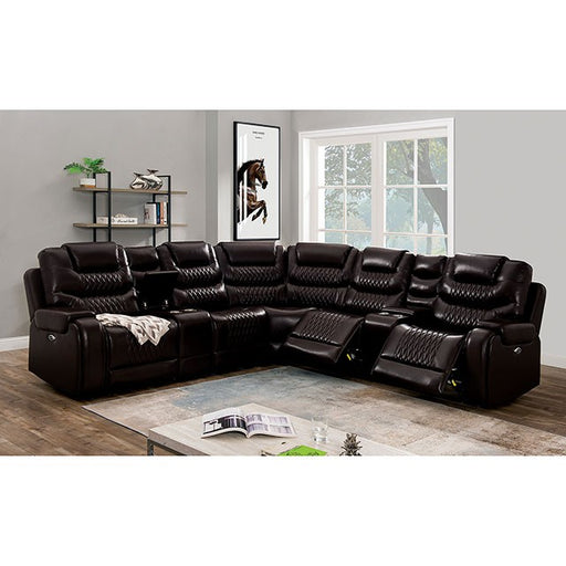 Mariah Power Sectional Brown - Imperial Furniture (Las Vegas, NV) - Multi Location