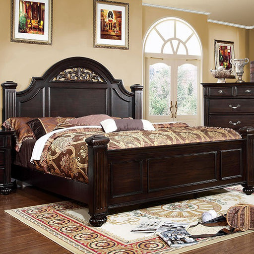 Syracuse Bed Cherry & Grey - Imperial Furniture (Las Vegas, NV) - Multi Location