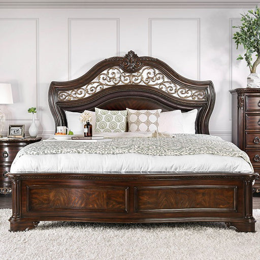 Menodora Brown Cherry Cal.King, E.King, Queen Bed - Imperial Furniture (Las Vegas, NV) - Multi Location