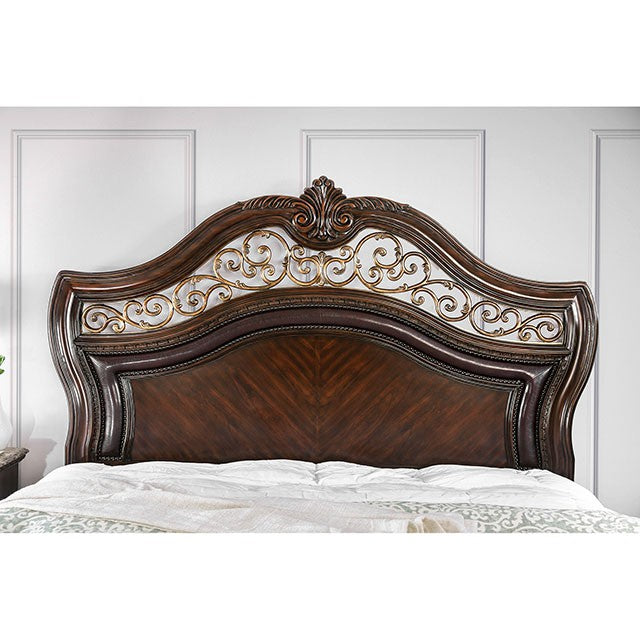 Menodora Brown Cherry Cal.King, E.King, Queen Bed - Imperial Furniture (Las Vegas, NV) - Multi Location