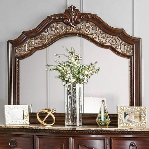 Menodora Brown Cherry Mirror - Imperial Furniture (Las Vegas, NV) - Multi Location