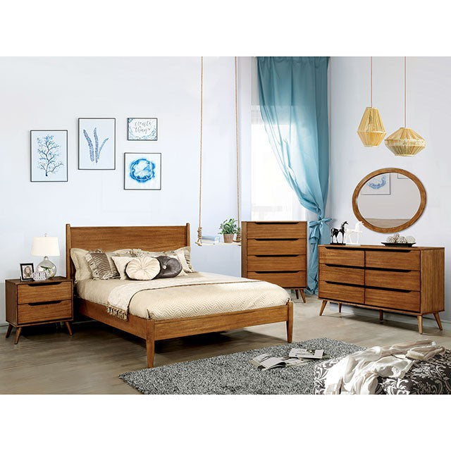 Lennart Bed Oak, Black, Gray, & White - Imperial Furniture (Las Vegas, NV) - Multi Location