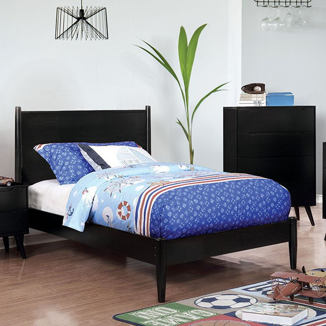 Lennart Bed Oak, Black, Gray, & White - Imperial Furniture (Las Vegas, NV) - Multi Location
