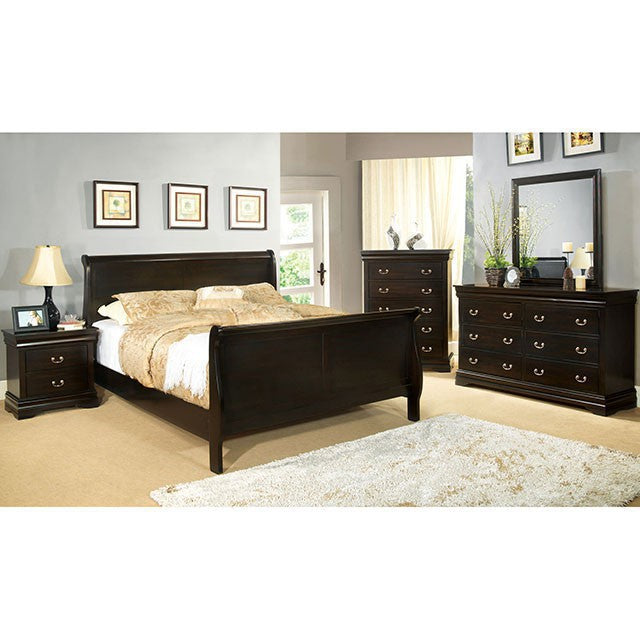 Louis Philippe Full Bed Expresso & White - Imperial Furniture (Las Vegas, NV) - Multi Location