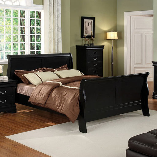 Louis Philippe Cal.King Bed Black & Grey - Imperial Furniture (Las Vegas, NV) - Multi Location