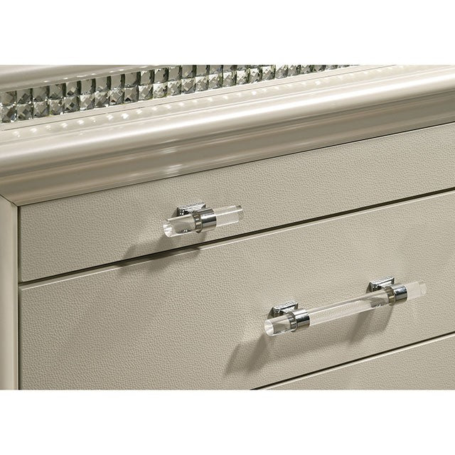 Maddie Bed White & Silver - Imperial Furniture (Las Vegas, NV) - Multi Location