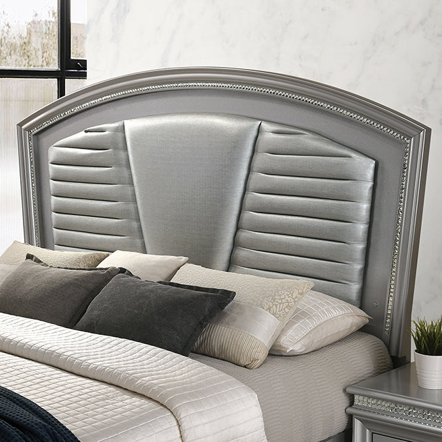 Maddie Bed White & Silver - Imperial Furniture (Las Vegas, NV) - Multi Location