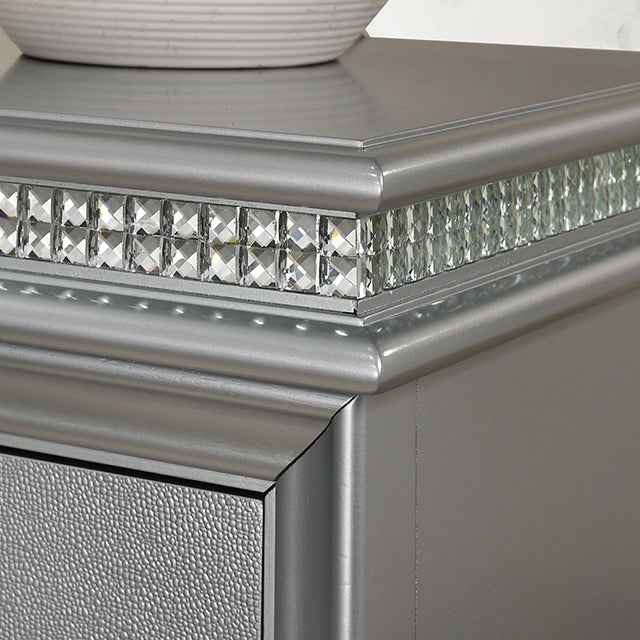 Maddie Bed White & Silver - Imperial Furniture (Las Vegas, NV) - Multi Location