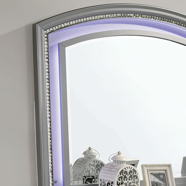 Maddie Bed White & Silver - Imperial Furniture (Las Vegas, NV) - Multi Location
