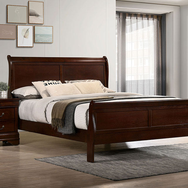 Louis Philippe Bed Black, White, & Cherry - Imperial Furniture (Las Vegas, NV) - Multi Location