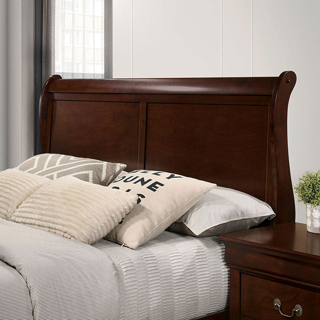 Louis Philippe Bed Black, White, & Cherry - Imperial Furniture (Las Vegas, NV) - Multi Location