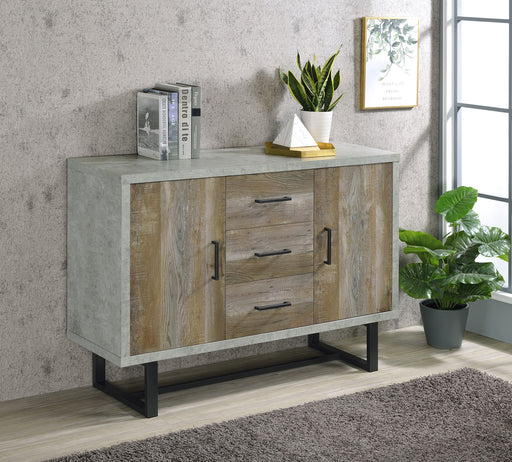 Abelardo 3-drawer Accent Cabinet Weathered Oak and Cement - Imperial Furniture (Las Vegas, NV) - Multi Location