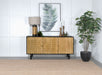 Aminah 3-door Wooden Accent Cabinet Natural and Black - Imperial Furniture (Las Vegas, NV) - Multi Location