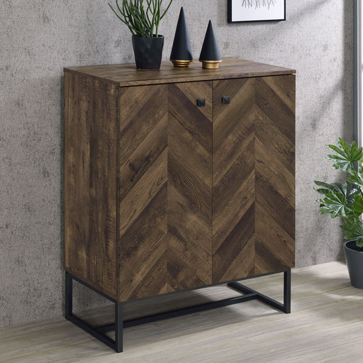 Carolyn 2-door Accent Cabinet Rustic Oak and Gunmetal - Imperial Furniture (Las Vegas, NV) - Multi Location