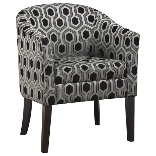 Jansen Hexagon Patterned Accent Chair Grey and Black - Imperial Furniture (Las Vegas, NV) - Multi Location
