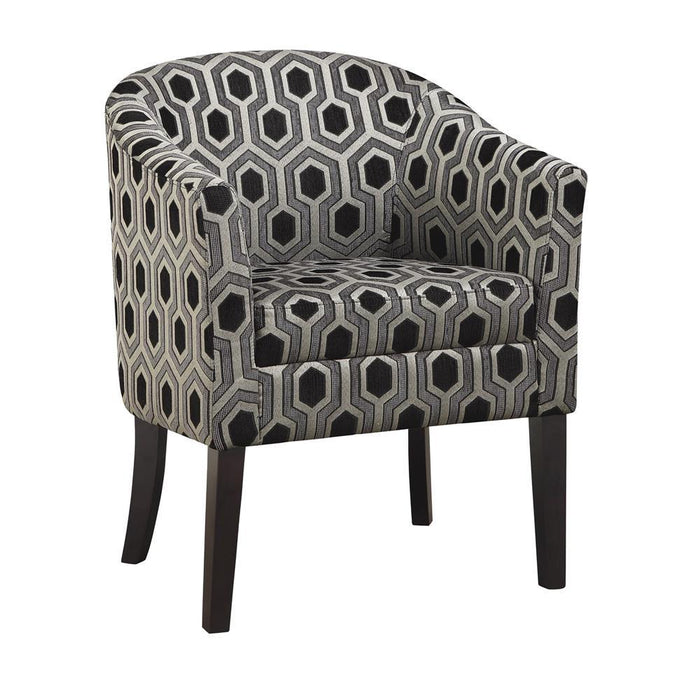 Jansen Hexagon Patterned Accent Chair Grey and Black - Imperial Furniture (Las Vegas, NV) - Multi Location